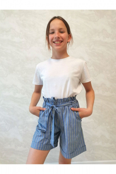 Шорты Tammi 1Т16-22/2 голубой_с_ полосками_ голубыми - фото 2