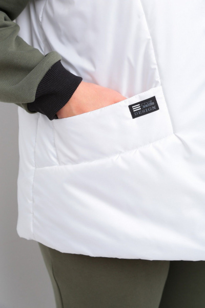 Брюки, жилет, худи Диомант 1940 олива-белый - фото 6