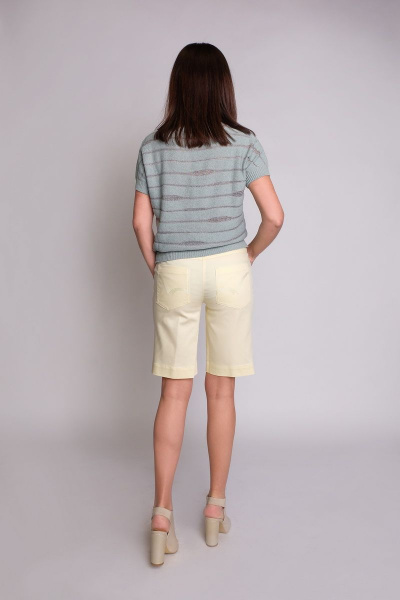 Шорты летние из текстиля желтые BURVIN 7261-31 1 - фото 4