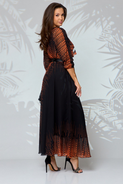 Платье Anastasia 1067.1 черный/оранжевый - фото 18