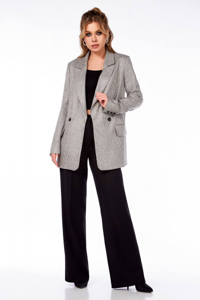 Брюки, жакет Ольга Стиль Л-216 беж_черный - фото 7