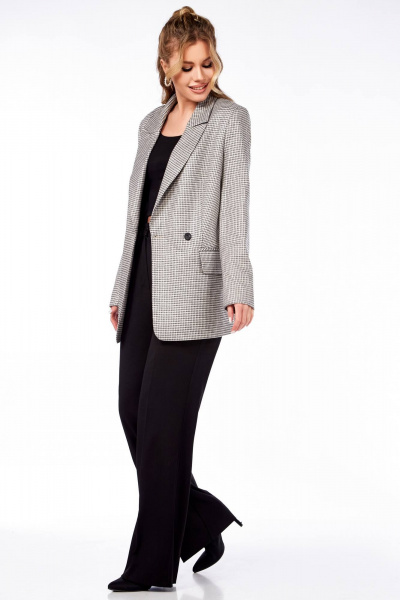 Брюки, жакет Ольга Стиль Л-216 беж_черный - фото 6