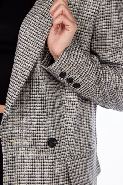 Брюки, жакет Ольга Стиль Л-216 беж_черный - фото 5