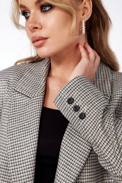 Брюки, жакет Ольга Стиль Л-216 беж_черный - фото 4