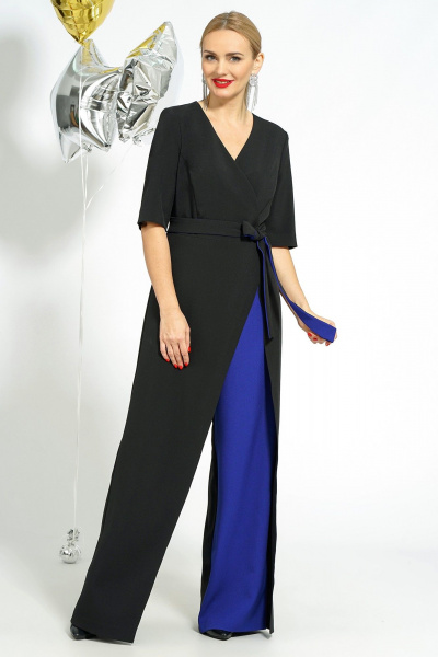 Комбинезон Alani Collection 2058 черный/синий - фото 2