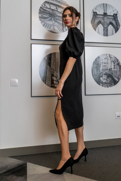 Платье Luna 131 чёрный - фото 6