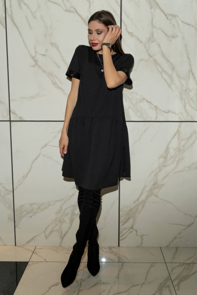 Платье Luna 129 чёрный - фото 11