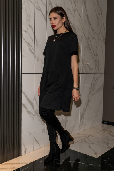 Платье Luna 129 чёрный - фото 7