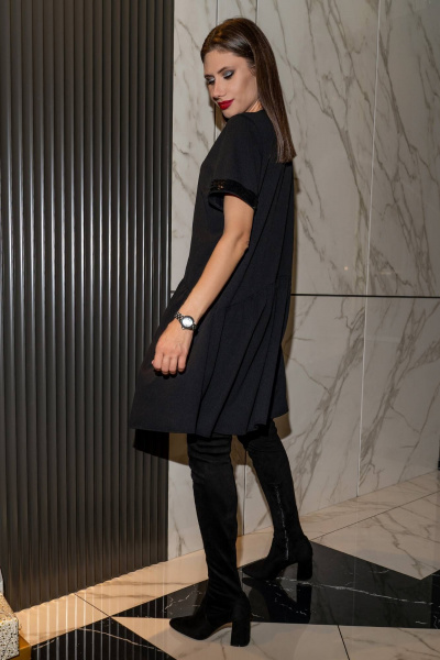Платье Luna 129 чёрный - фото 5