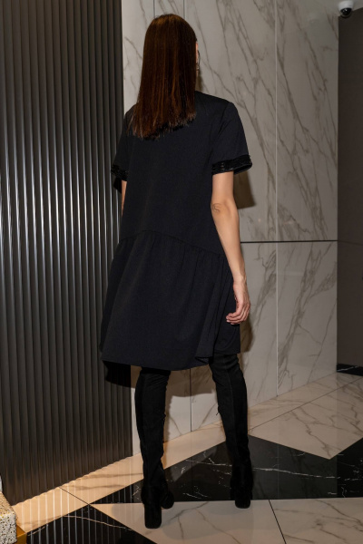 Платье Luna 129 чёрный - фото 4