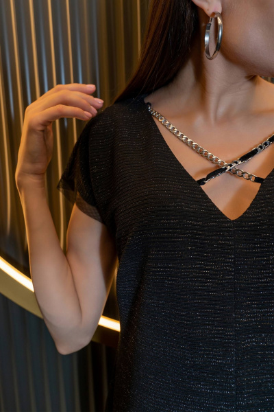 Платье Luna 132 чёрный - фото 7