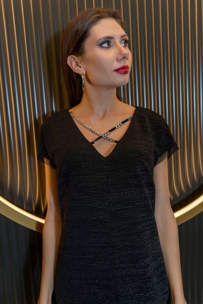 Платье Luna 132 чёрный - фото 6