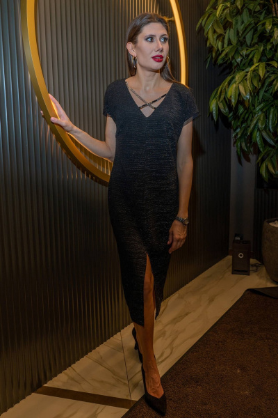 Платье Luna 132 чёрный - фото 2