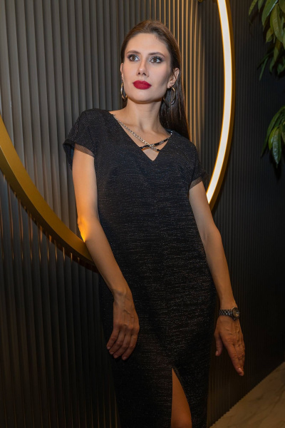 Платье Luna 132 чёрный - фото 3