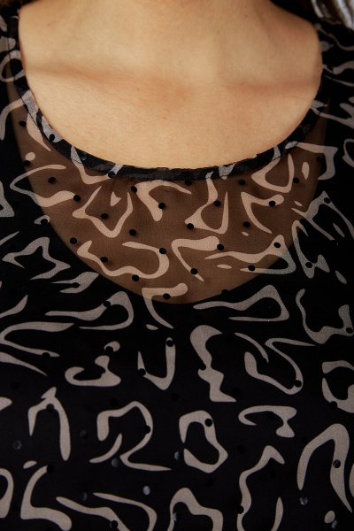 Блуза и брюки из сетки и текстиля нарядный Новелла Шарм А3952-1 - фото 4