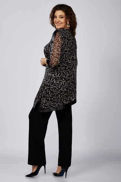 Блуза и брюки из сетки и текстиля нарядный Новелла Шарм А3952-1 - фото 8