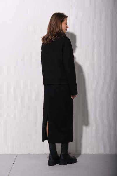 Джемпер, юбка Luitui R4034 черный - фото 3