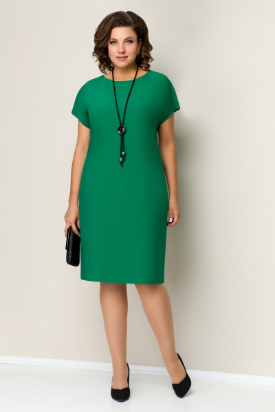 Блуза, платье VOLNA 1326 черно-изумрудный - фото 5