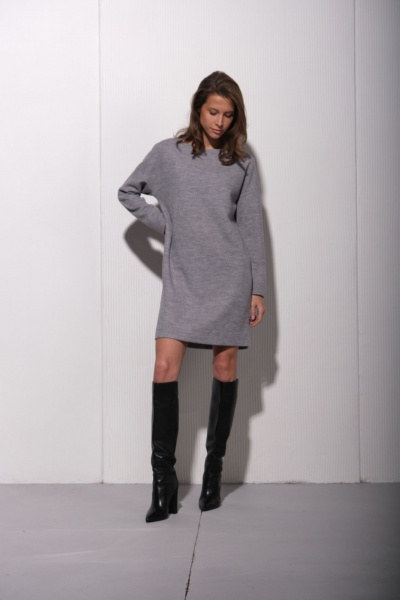 Круглогодичные брюки, свитшот и жилет из трикотажа и плащёвки Luitui R1085 серый - фото 1