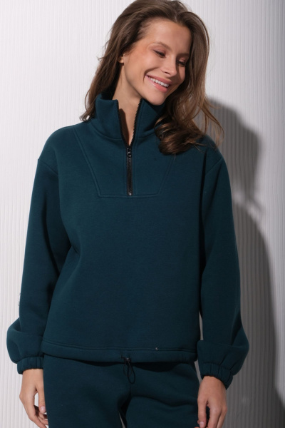 Брюки, джемпер Luitui R4033 изумрудный - фото 2