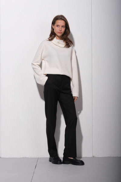 Классические черные брюки на каждый день Luitui R2047 черный - фото 1