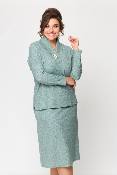 Джемпер, юбка T&N 7475 мята - фото 3
