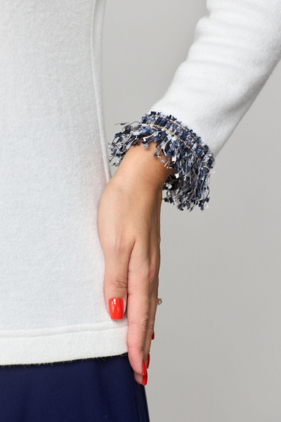 Туника, юбка Мишель стиль 1158 сине-белый - фото 4