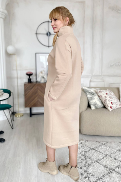 Платье Rumoda 2178 бежевый - фото 8