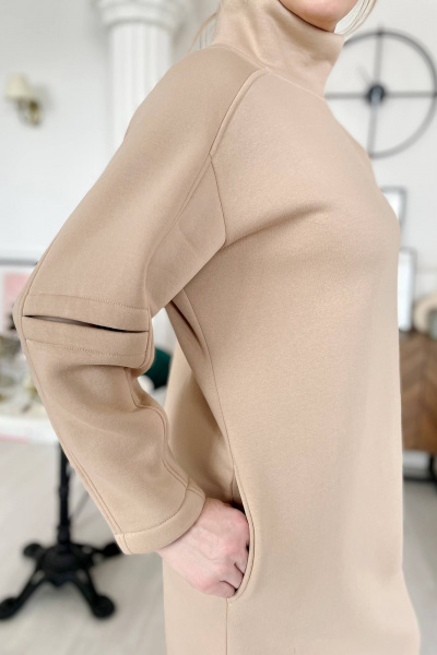 Платье Rumoda 2178 бежевый - фото 7