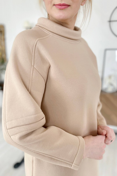 Платье Rumoda 2178 бежевый - фото 6