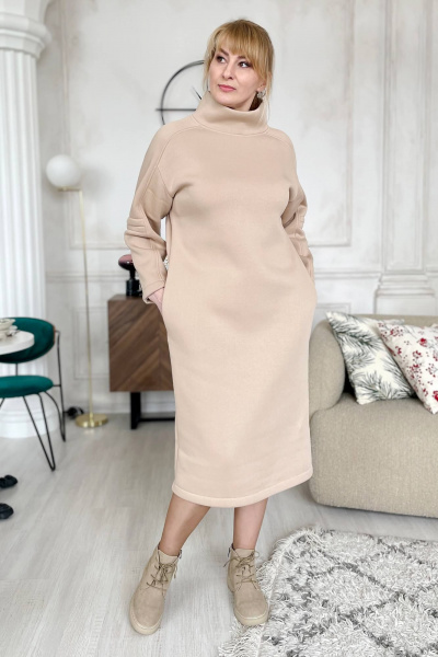 Платье Rumoda 2178 бежевый - фото 1