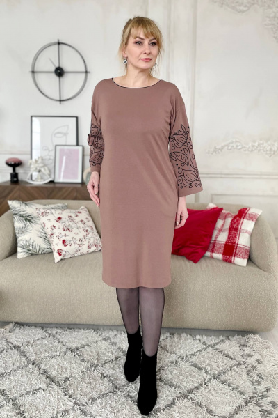 Платье Rumoda 2177 коричневый - фото 3