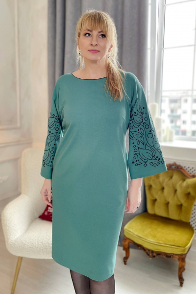 Платье Rumoda 2177 бирюзовый - фото 3