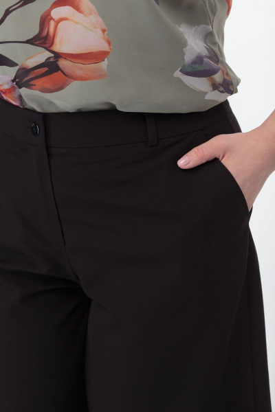 Классические кюлоты из хлопка с застежкой на гульфик Anelli 837 черный - фото 11