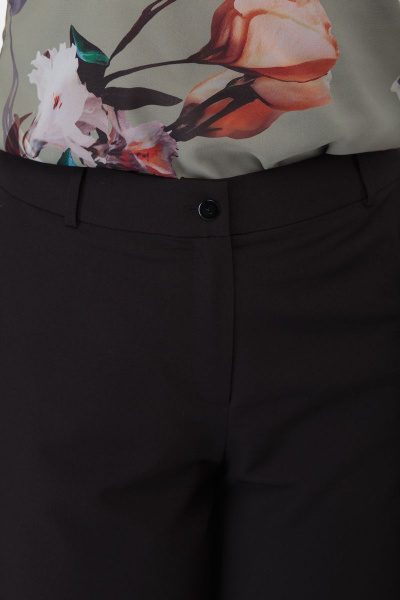 Классические кюлоты из хлопка с застежкой на гульфик Anelli 837 черный - фото 10