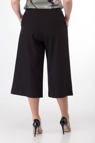 Классические кюлоты из хлопка с застежкой на гульфик Anelli 837 черный - фото 7