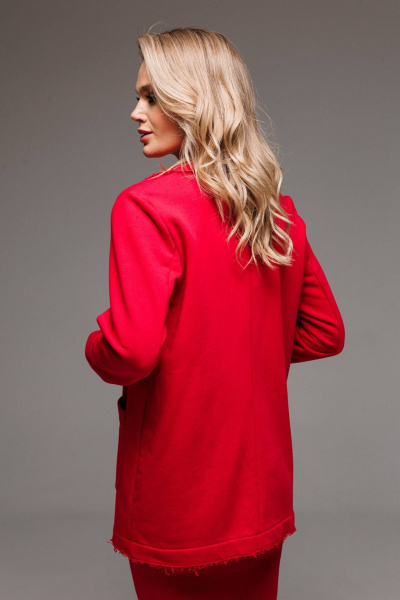 Деловой жакет из футера с воротником и лацканами GO F4065/11-02.164-170 - фото 6