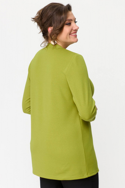 Удобная трикотажная туника большого размера для повседневной носки Zlata 4434 грушевый - фото 6