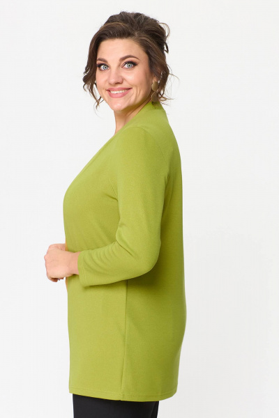 Удобная трикотажная туника большого размера для повседневной носки Zlata 4434 грушевый - фото 5