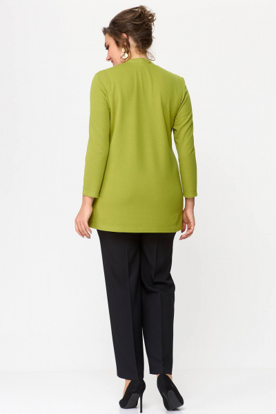 Удобная трикотажная туника большого размера для повседневной носки Zlata 4434 грушевый - фото 3