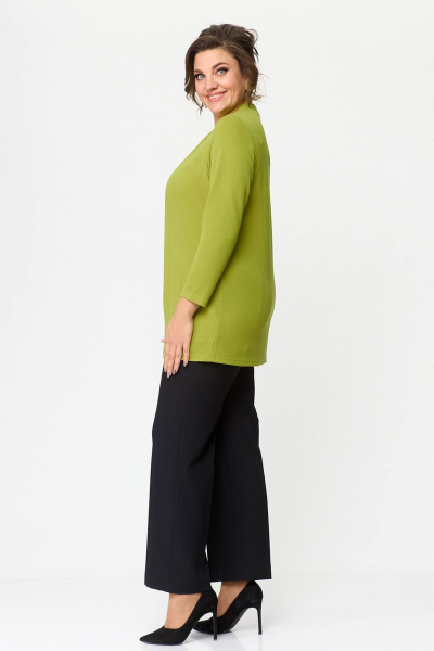 Удобная трикотажная туника большого размера для повседневной носки Zlata 4434 грушевый - фото 2