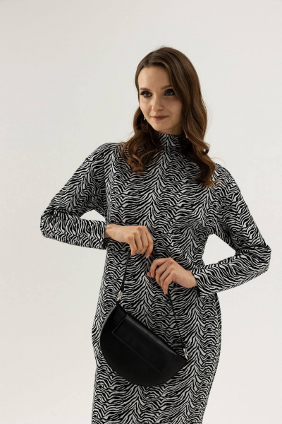 Платье зауженное до колен с поясом из дышащей ткани Femme & Devur 80222 1.33F(170) - фото 3