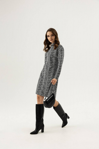 Платье зауженное до колен с поясом из дышащей ткани Femme & Devur 80222 1.33F(170) - фото 2