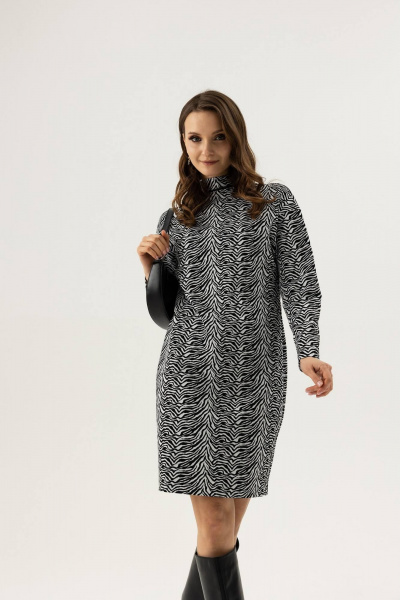 Платье зауженное до колен с поясом из дышащей ткани Femme & Devur 80222 1.33F(170) - фото 1