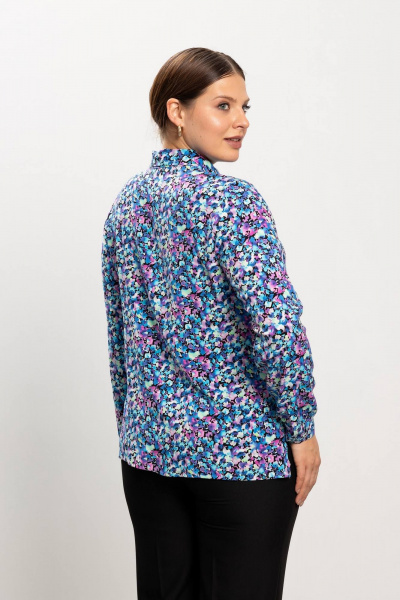 Рубашка из вискозы мультиколор в стильный повседневный образ Femme & Devur 7127 3.34BF(170) - фото 5