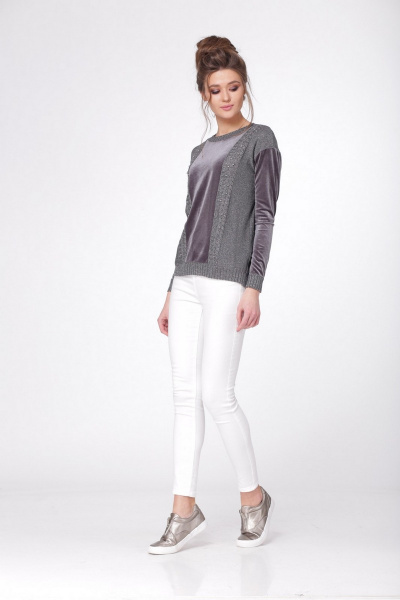 Джемпер Barbara Geratti 3339 серый - фото 2