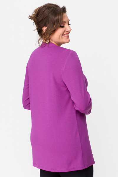 Демисезонная свободная туника из мягкого трикотажа Zlata 4434 фуксия - фото 6
