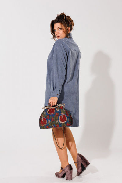 Платье Anelli 1435 голубой - фото 6