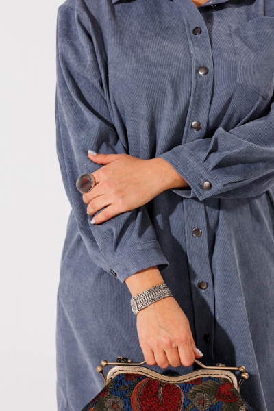 Платье Anelli 1435 голубой - фото 4