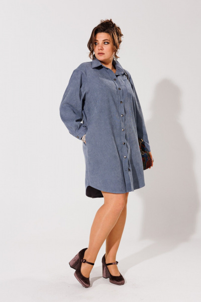 Платье Anelli 1435 голубой - фото 3